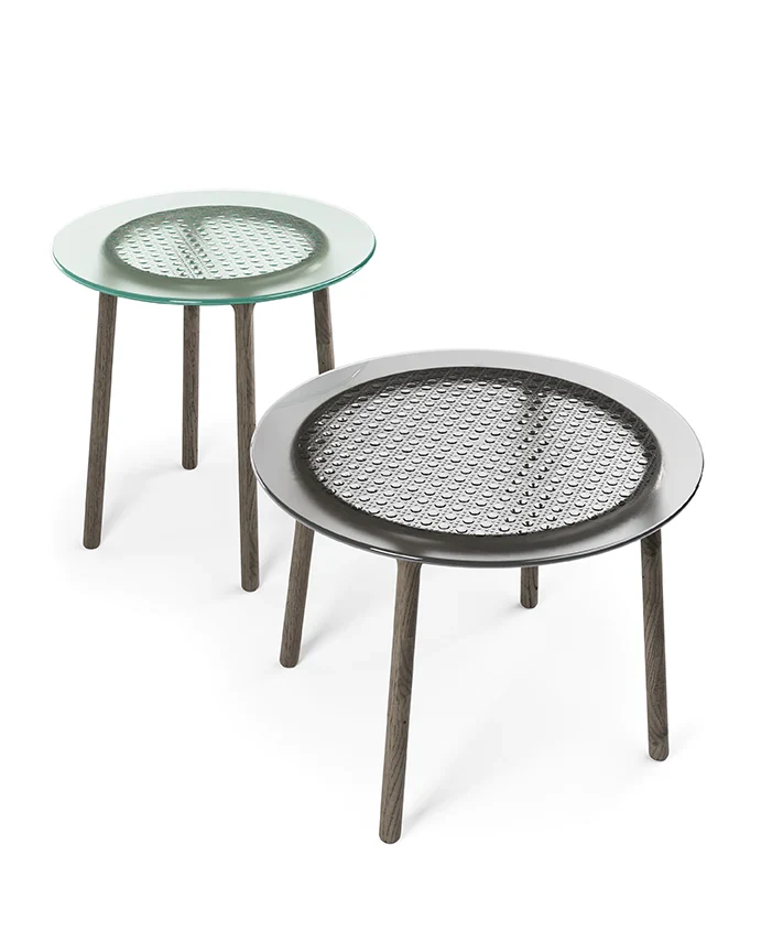 Table de salon - Verre - Cannage