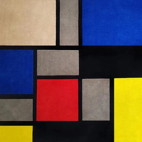 Tapis en Laine - Géométrie colorée - EMERAUDE