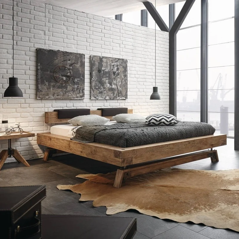 Lit - Oak-vintage bloc 16