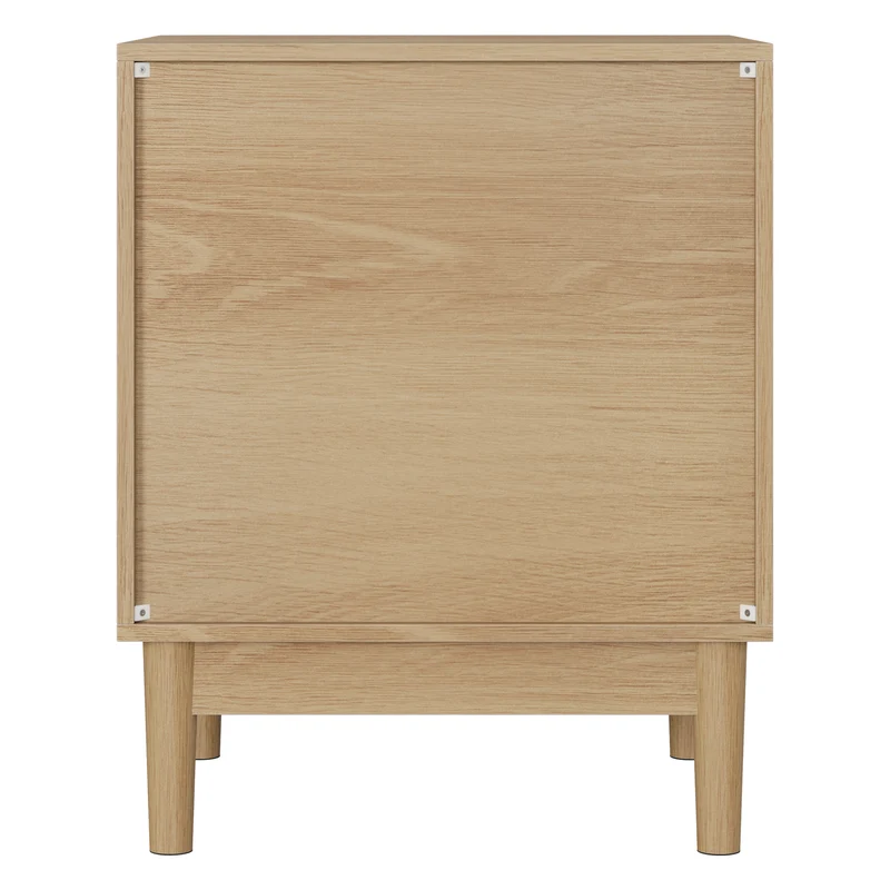 Table de chevet design latte effet chêne 1 tiroir ADJUSTWOOLPRO