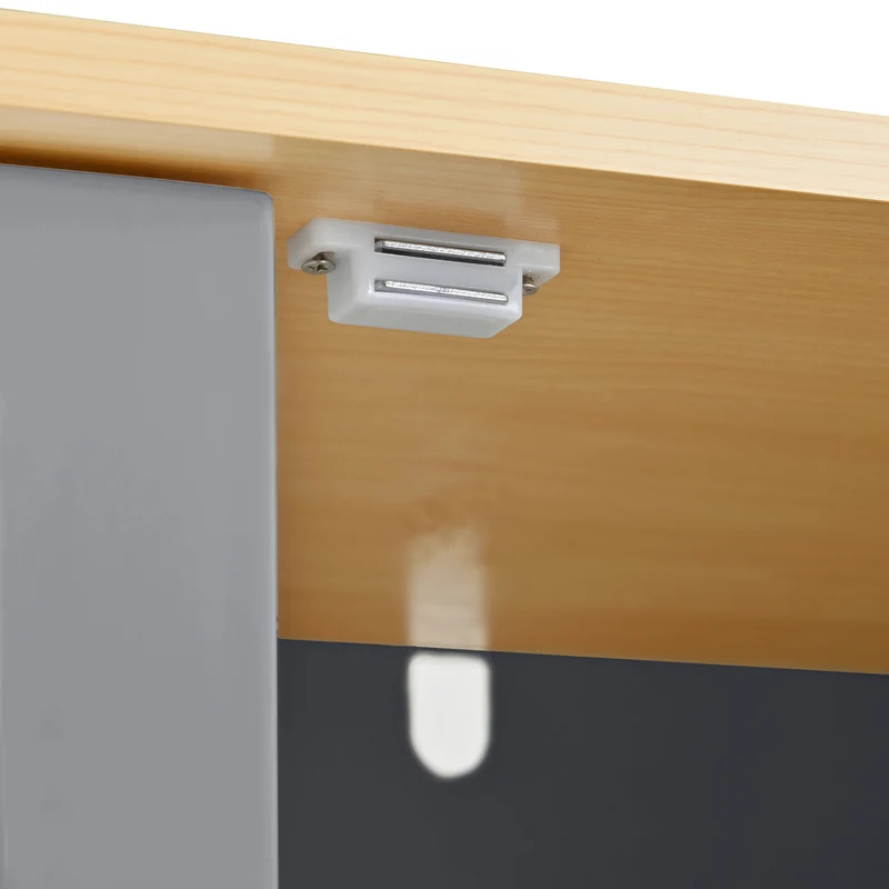 Buffet charme gris 3 tiroirs et 2 portes 126x40x86 cm CASCADEQUAZX