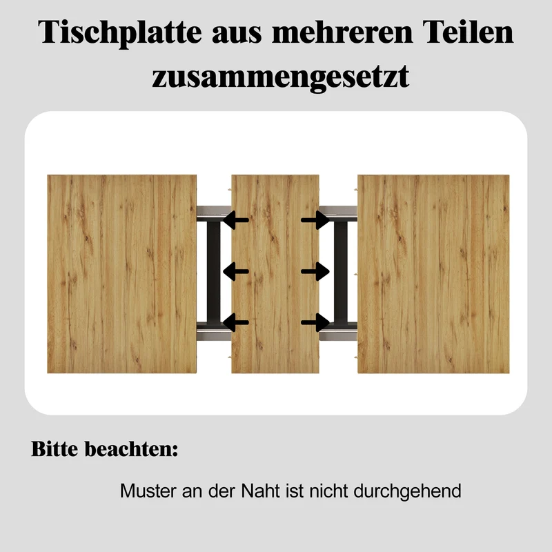 Table extensible effet bois naturel avec étagères 120-160x80cm CASCADEVERTEXX