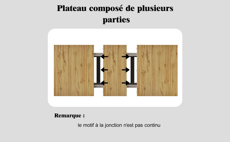 Table extensible effet bois naturel avec étagères 120-160x80cm CASCADEVERTEXX