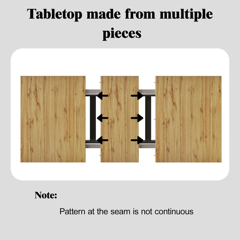 Table extensible effet bois naturel avec étagères 120-160x80cm CASCADEVERTEXX