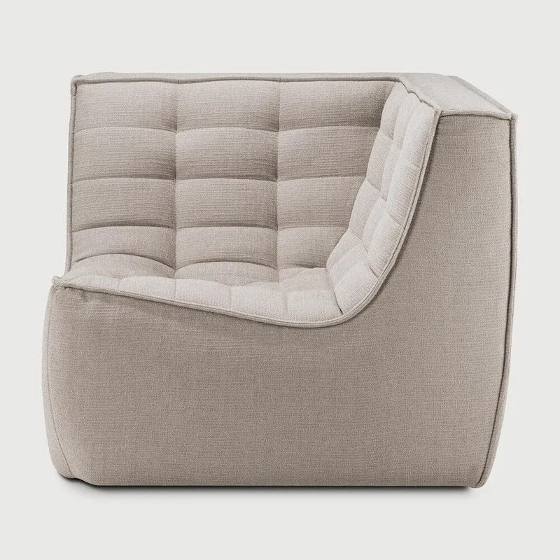 Ethnicraft Canapé Modulaire N701 - Tissu Éco (Angle Droit 90°)