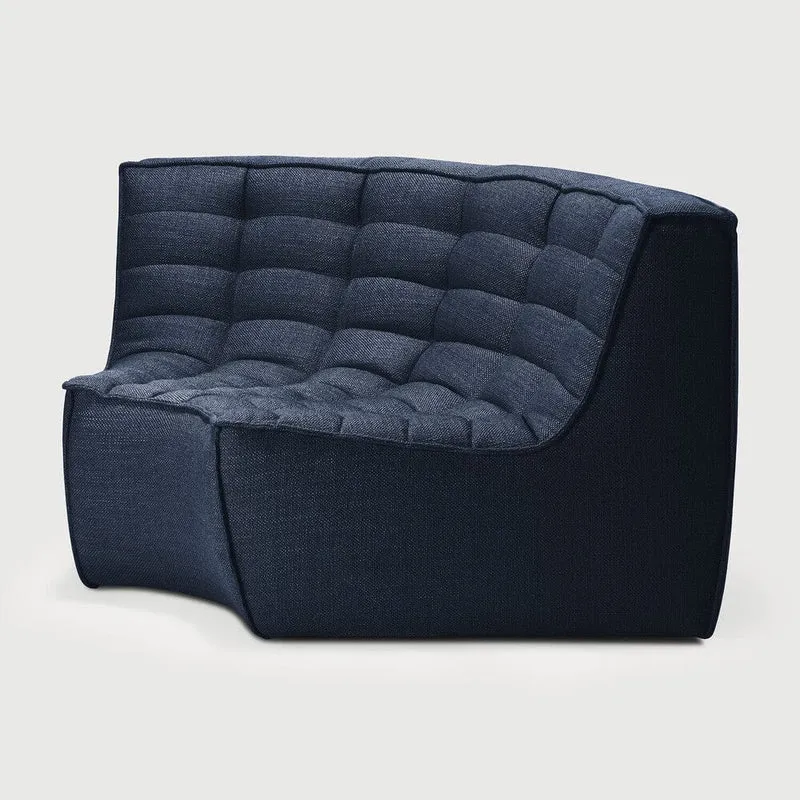 Ethnicraft Canapé Modulaire N701 - Tissu Éco (Angle Arrondi 90°)