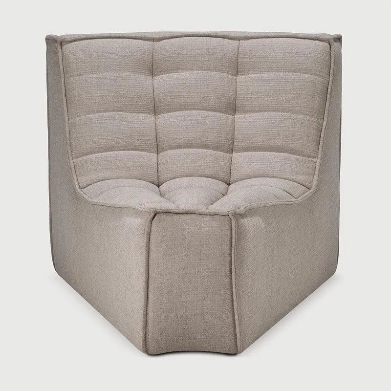 Ethnicraft Canapé Modulaire N701 - Tissu Éco (Angle Arrondi 45°)