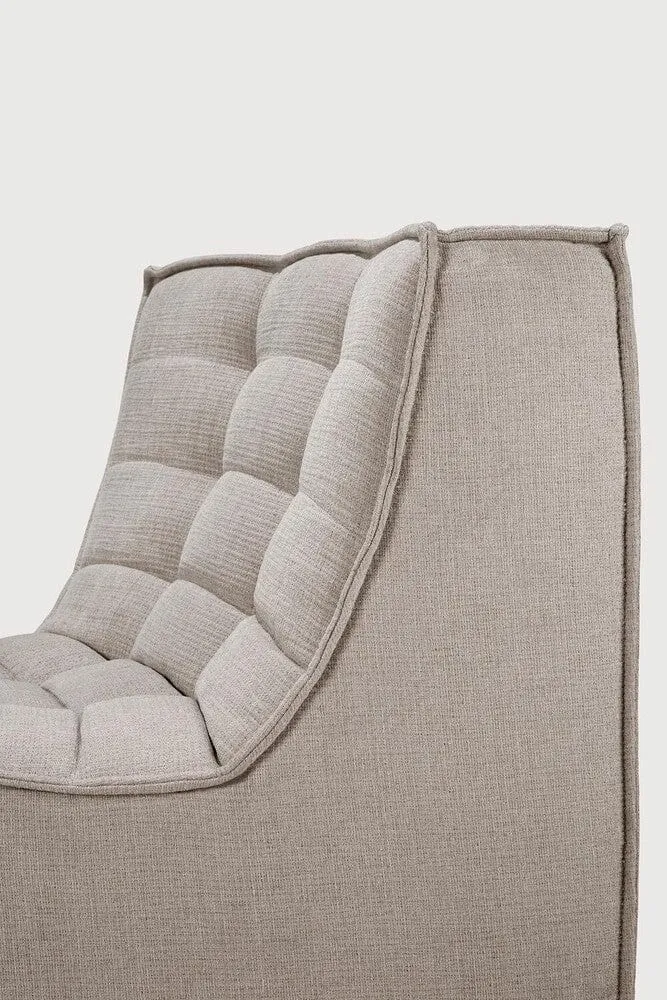 Ethnicraft Canapé Modulaire N701 - Tissu Éco (Angle Arrondi 45°)