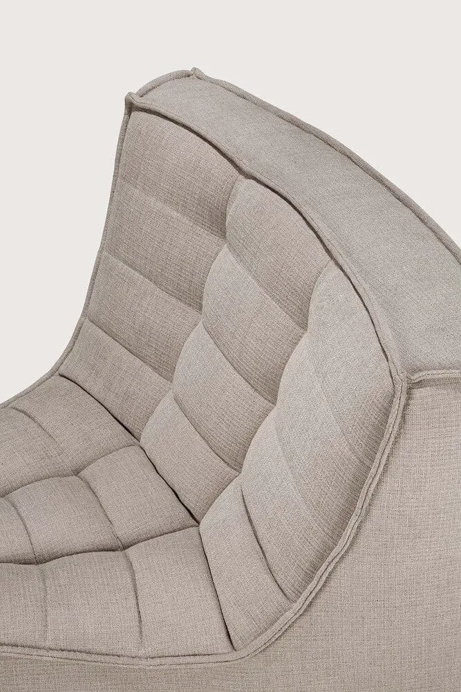 Ethnicraft Canapé Modulaire N701 - Tissu Éco (Angle Arrondi 45°)