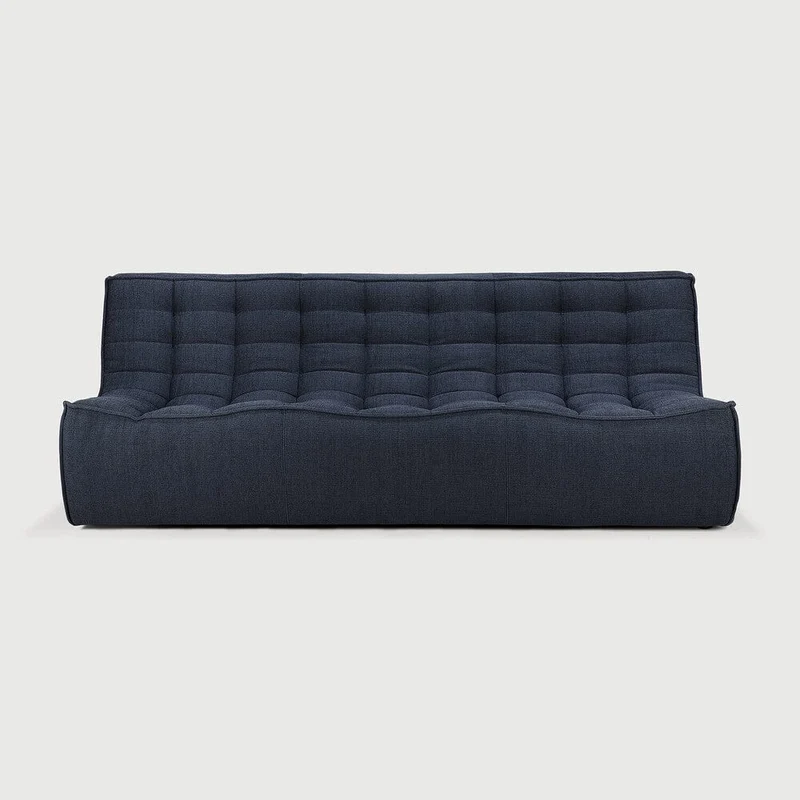 Ethnicraft Canapé Modulaire N701 - Tissu Éco (3 Places)