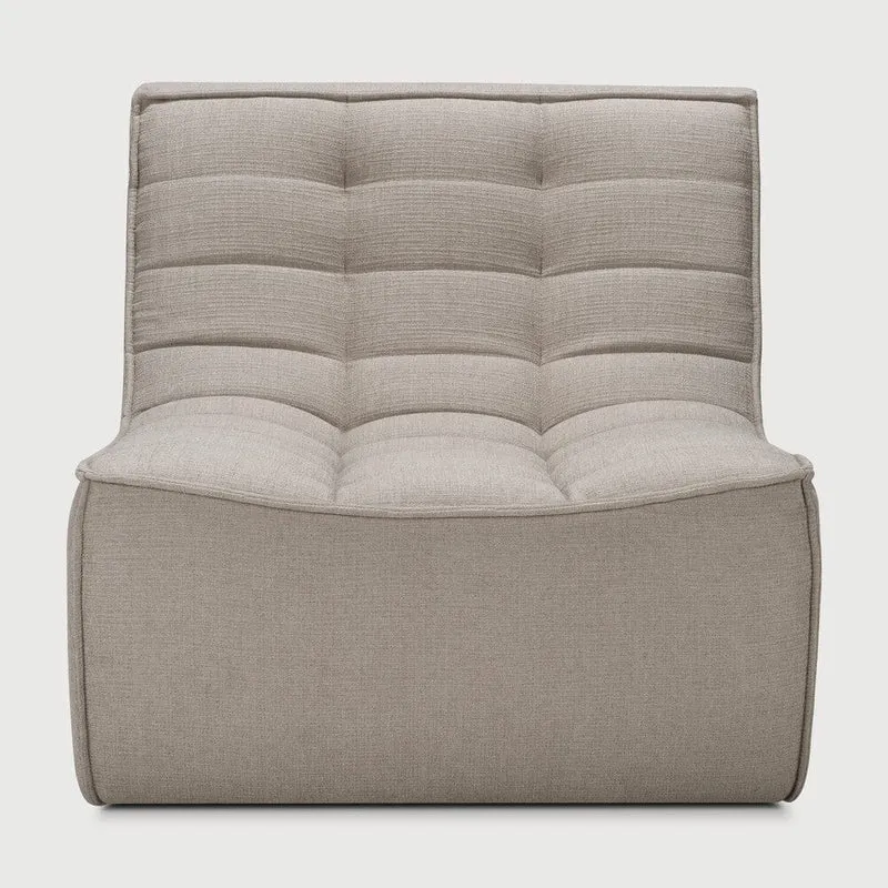 Ethnicraft Canapé Modulaire N701 - Tissu Éco (1 Place)