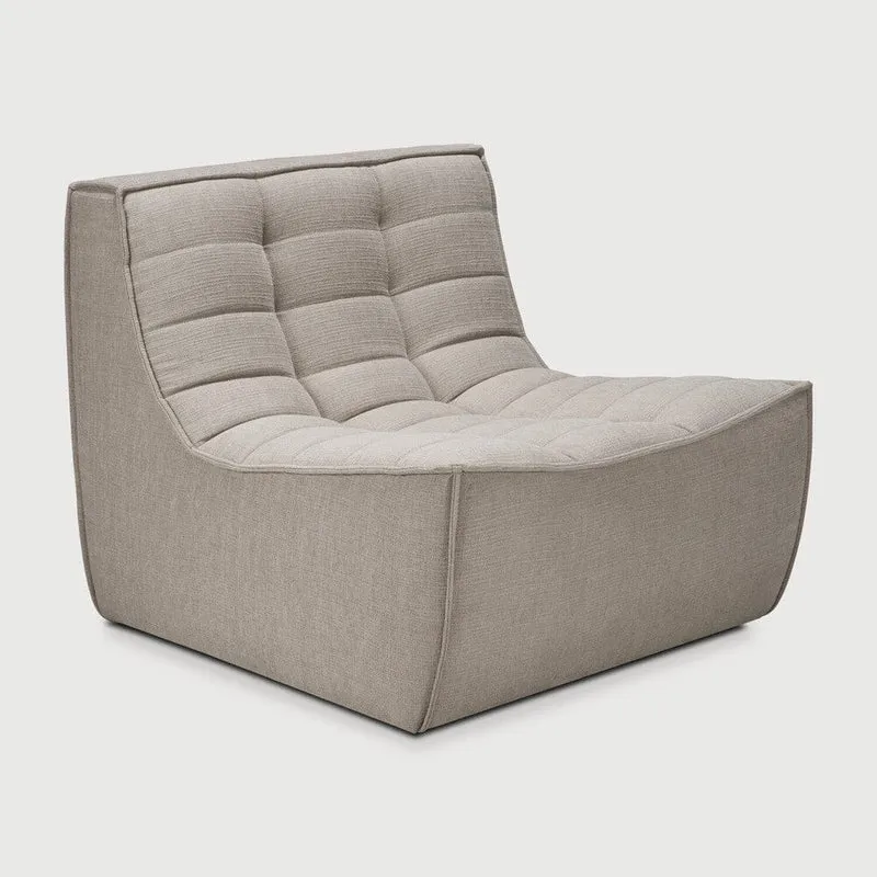 Ethnicraft Canapé Modulaire N701 - Tissu Éco (1 Place)