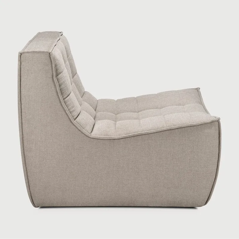 Ethnicraft Canapé Modulaire N701 - Tissu Éco (1 Place)