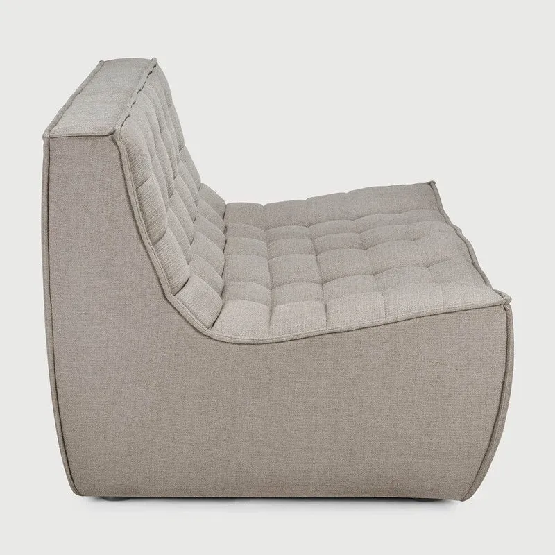 Ethnicraft Canapé Modulaire N701 - Tissu Éco (2 Places)