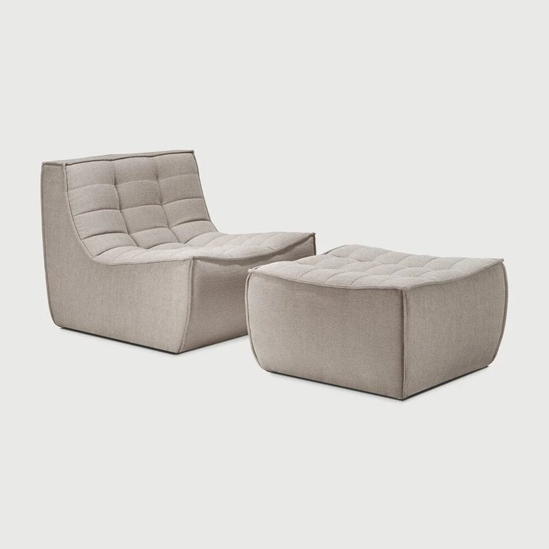 Ethnicraft Repose-pieds N701 - Tissu Éco
