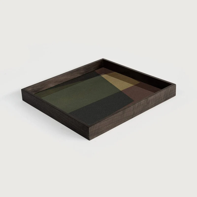 Ethnicraft Plateau en Verre Angle Petit