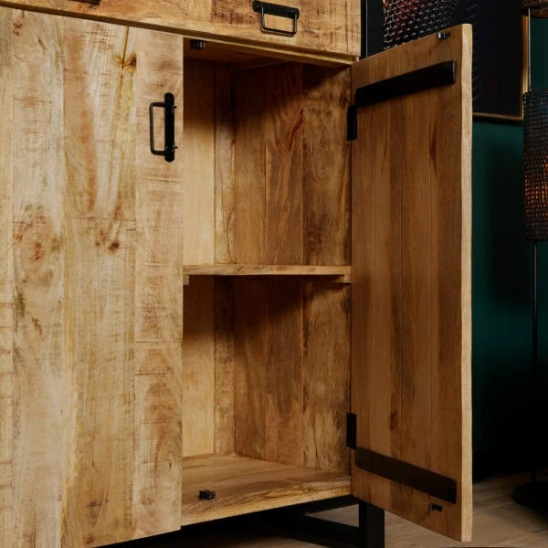 Commode en bois de manguier, 100X40XH115CM - ANGELO