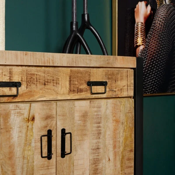 Commode en bois de manguier, 100X40XH115CM - ANGELO