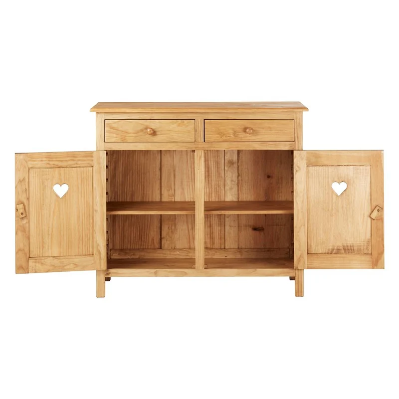Buffet savoyard 2 portes + 2 tiroirs en pin massif ciré miel | Région