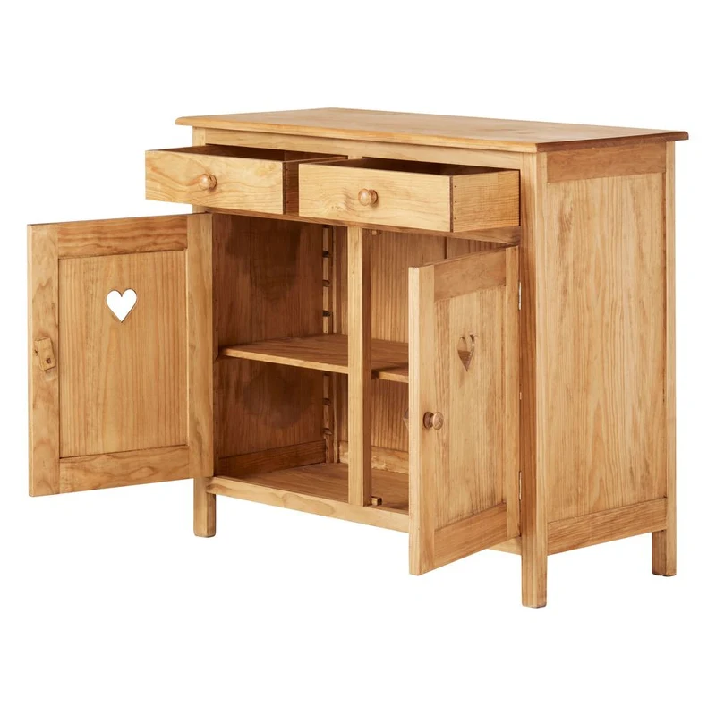 Buffet savoyard 2 portes + 2 tiroirs en pin massif ciré miel | Région