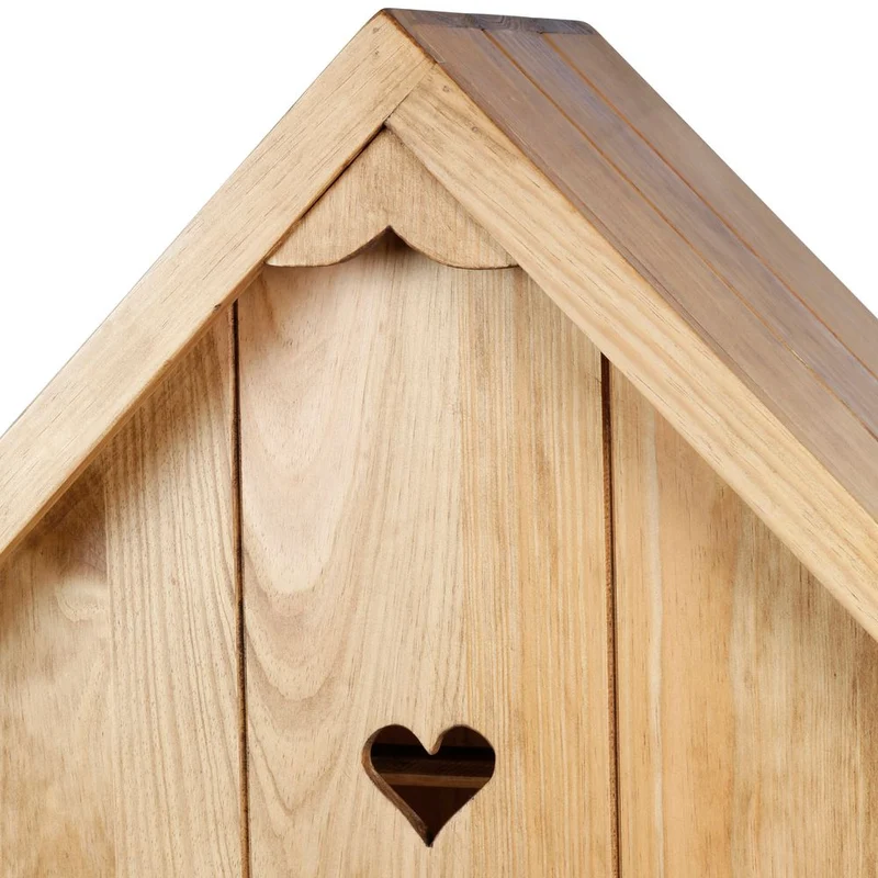 Bibliothèque 140cm avec toiture coeur en pin massif ciré miel | Région
