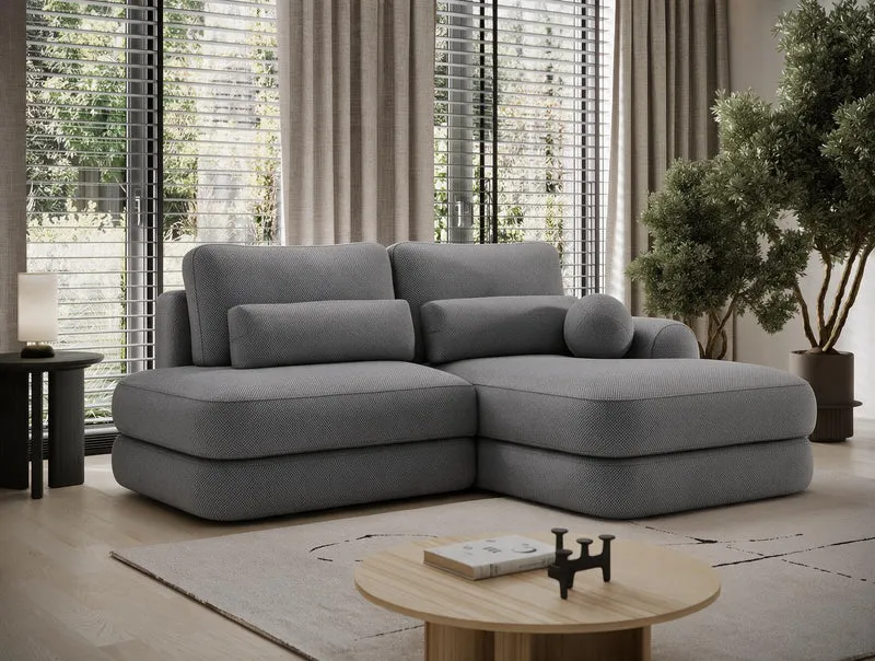 Canapé d'angle convertible design WAGRAM avec coffre de rangement