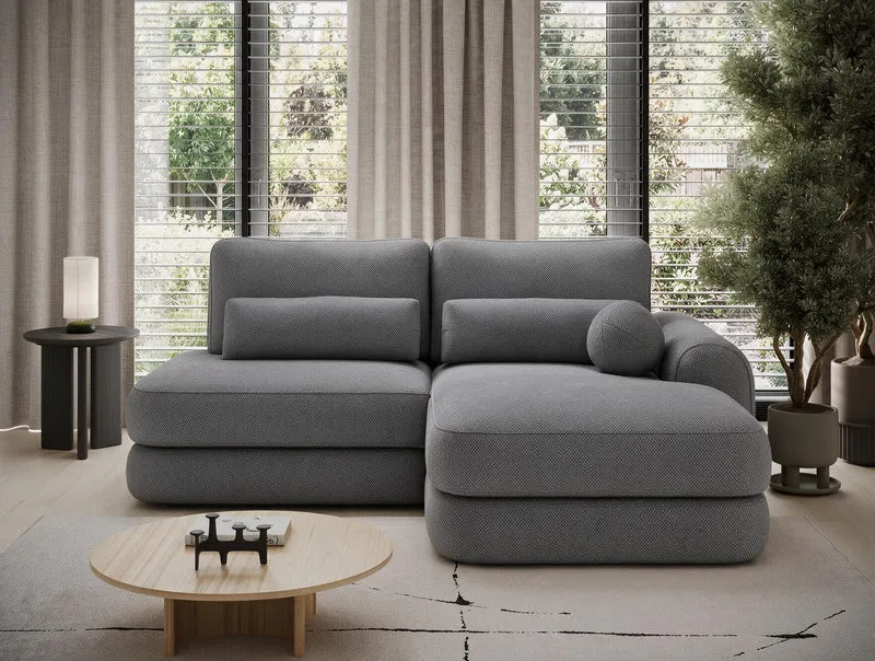 Canapé d'angle convertible design WAGRAM avec coffre de rangement