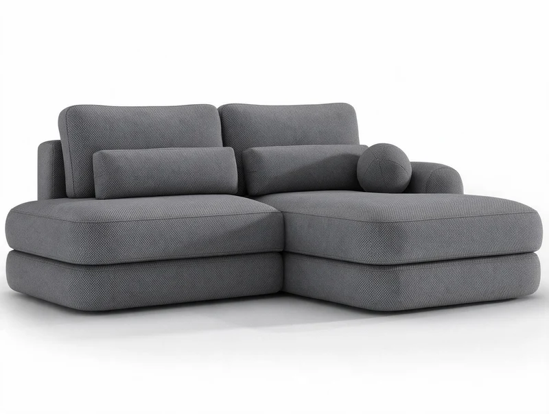 Canapé d'angle convertible design WAGRAM avec coffre de rangement