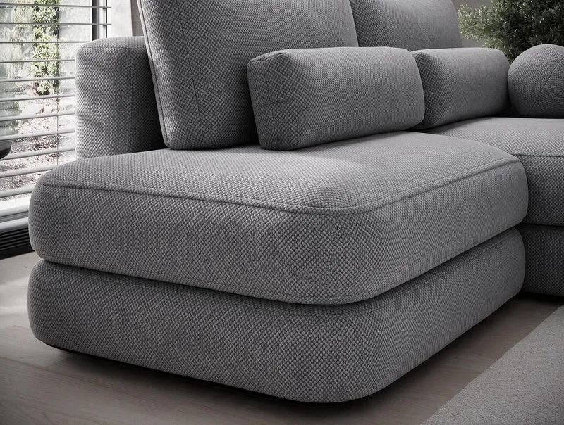 Canapé d'angle convertible design WAGRAM avec coffre de rangement