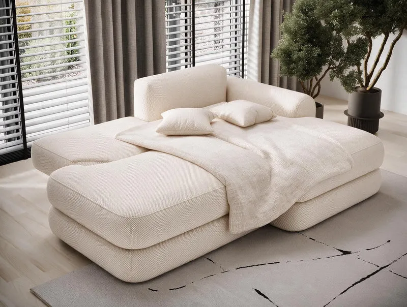 Canapé d'angle convertible design WAGRAM avec coffre de rangement