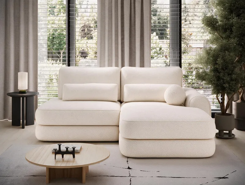 Canapé d'angle convertible design WAGRAM avec coffre de rangement