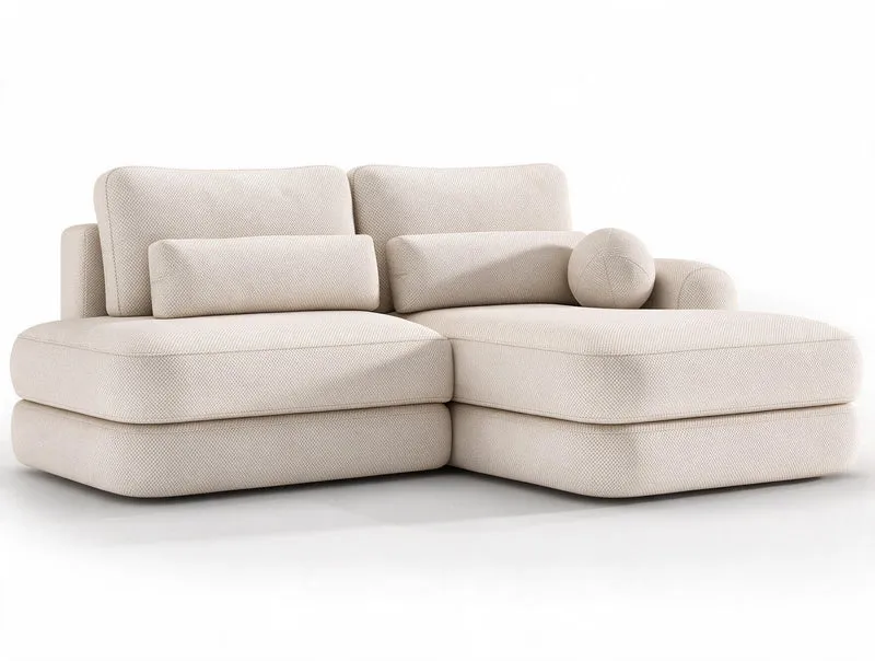 Canapé d'angle convertible design WAGRAM avec coffre de rangement