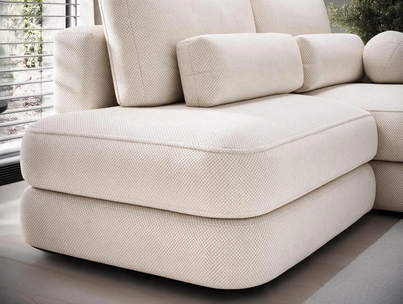 Canapé d'angle convertible design WAGRAM avec coffre de rangement