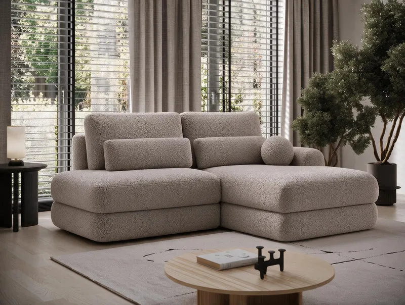 Canapé d'angle convertible design WAGRAM avec coffre de rangement