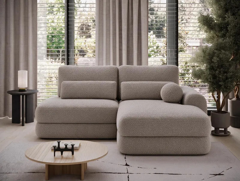 Canapé d'angle convertible design WAGRAM avec coffre de rangement