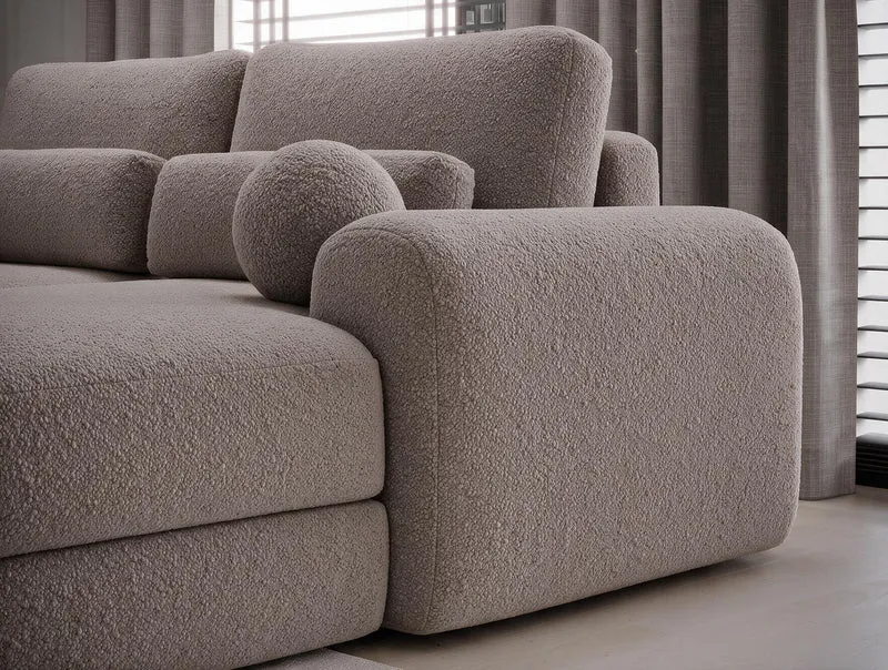 Canapé d'angle convertible design WAGRAM avec coffre de rangement