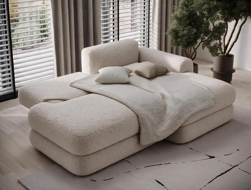 Canapé d'angle convertible design WAGRAM avec coffre de rangement