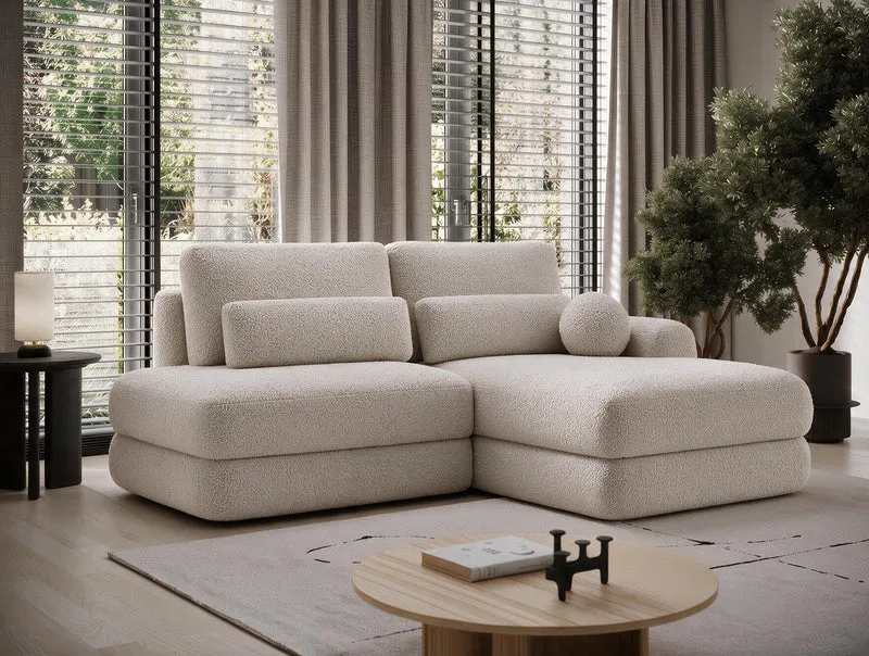 Canapé d'angle convertible design WAGRAM avec coffre de rangement