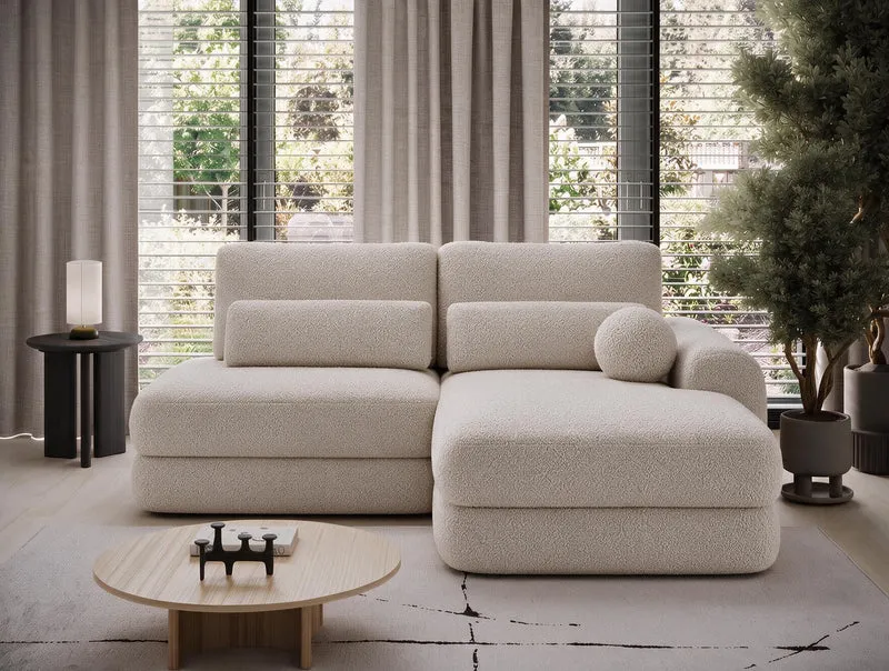Canapé d'angle convertible design WAGRAM avec coffre de rangement