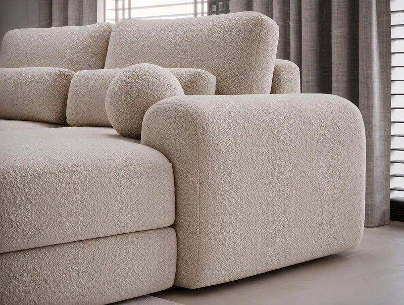 Canapé d'angle convertible design WAGRAM avec coffre de rangement