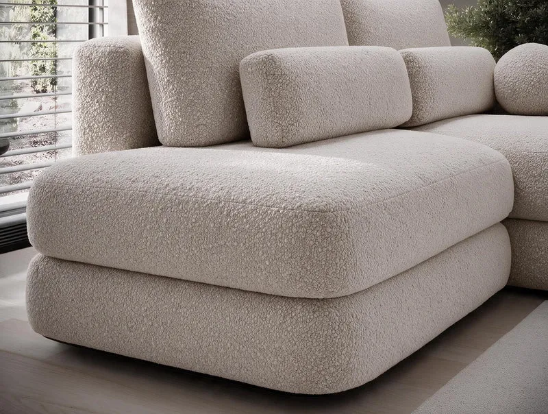 Canapé d'angle convertible design WAGRAM avec coffre de rangement