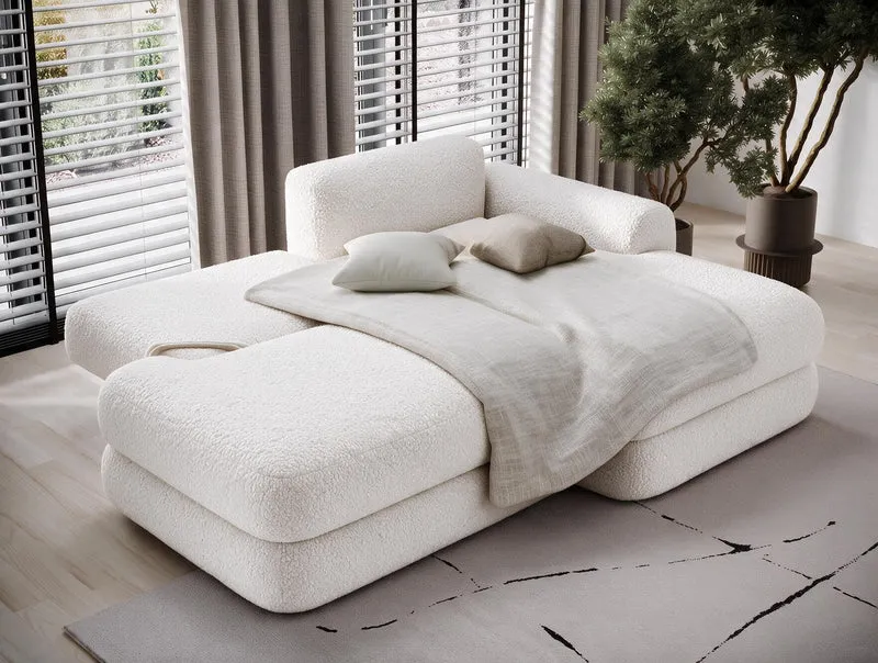 Canapé d'angle convertible design WAGRAM avec coffre de rangement