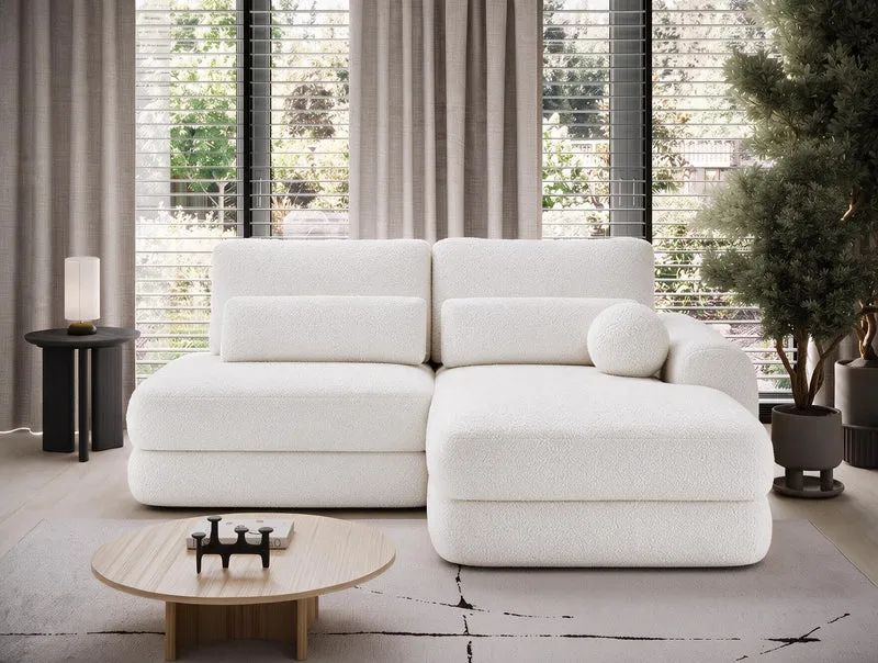 Canapé d'angle convertible design WAGRAM avec coffre de rangement