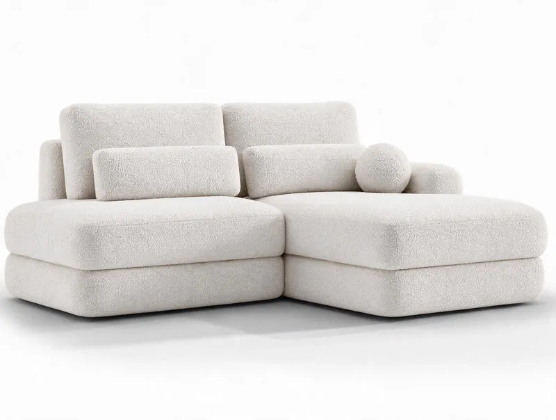 Canapé d'angle convertible design WAGRAM avec coffre de rangement