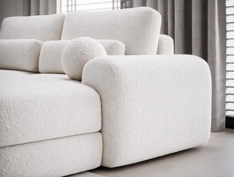 Canapé d'angle convertible design WAGRAM avec coffre de rangement