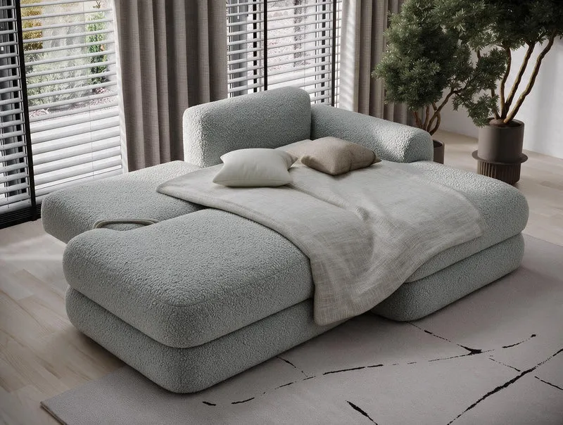 Canapé d'angle convertible design WAGRAM avec coffre de rangement