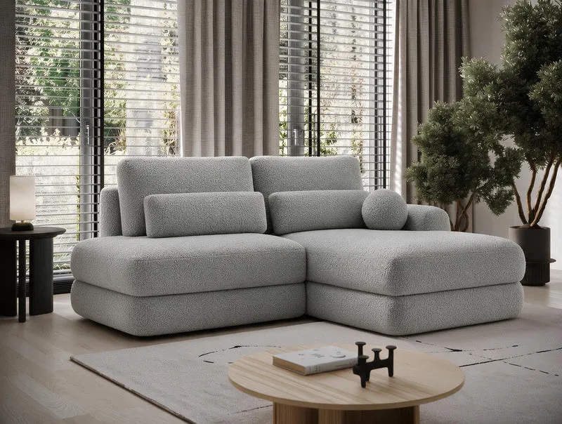 Canapé d'angle convertible design WAGRAM avec coffre de rangement