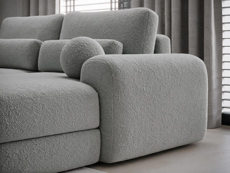 Canapé d'angle convertible design WAGRAM avec coffre de rangement