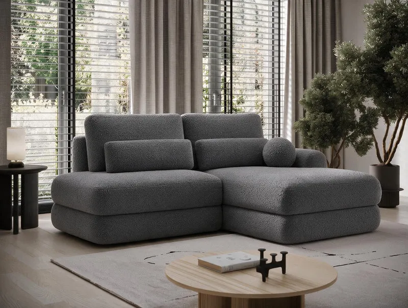 Canapé d'angle convertible design WAGRAM avec coffre de rangement