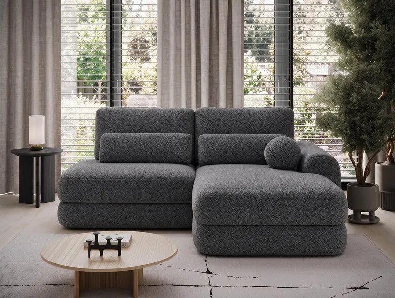 Canapé d'angle convertible design WAGRAM avec coffre de rangement
